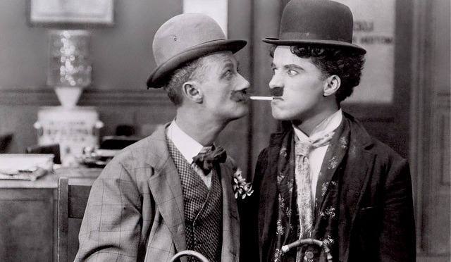 Charlie Chaplin and Ben Turpin